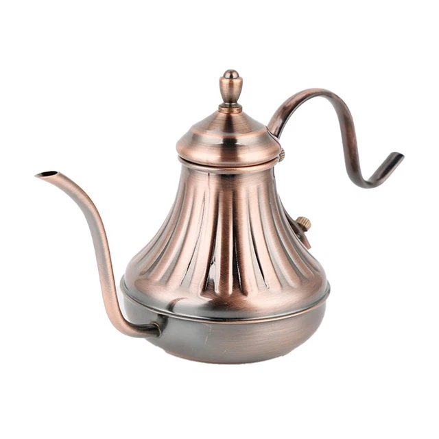NARROW MOUTH COFFEE Brewing Pot in Bronze Finish for Precision Pouring