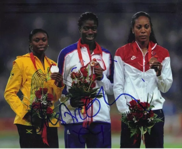 Christine Ohuruogu SIGNED 10X8 Photo BEIJING 2008 OLYMPICS AFTAL COA (A)