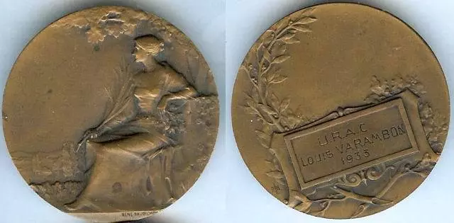 Médaille de table - Union réservistes anciens combattants Louis VARAMBON 1933