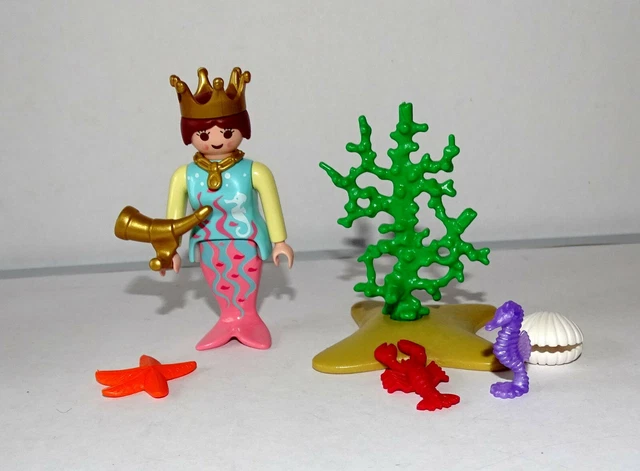 PLAYMOBIL FIGURINE PERSONNAGE s?�rie sir?�ne sir?�ne adulte avec CORAIL HIPPOCAMPE EUR 8,00 