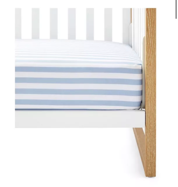 Hoja de cuna a rayas Serena & Lily Beach Club | azul costero | nueva con etiquetas | al por menor $58