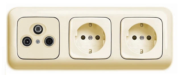 Komplettset Antennendose BUSCH JÄGER SAT/TV/Radio Unterputzdose