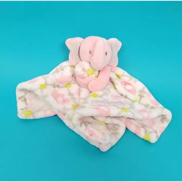 Blankets & Beyond Pink Elephant Baby Blanket Plush Security Lovey 11"