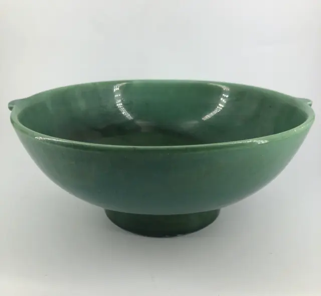 Vintage Haeger Pottery Footed Serving Bowl Succulent Planter Green