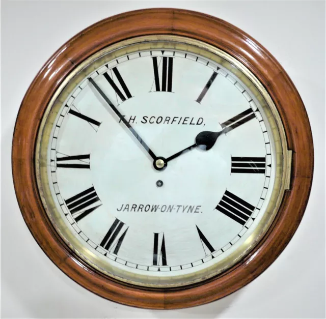Stunning 14” English Fusee Dial Timepiece by Thomas H. Scorfield 1875.