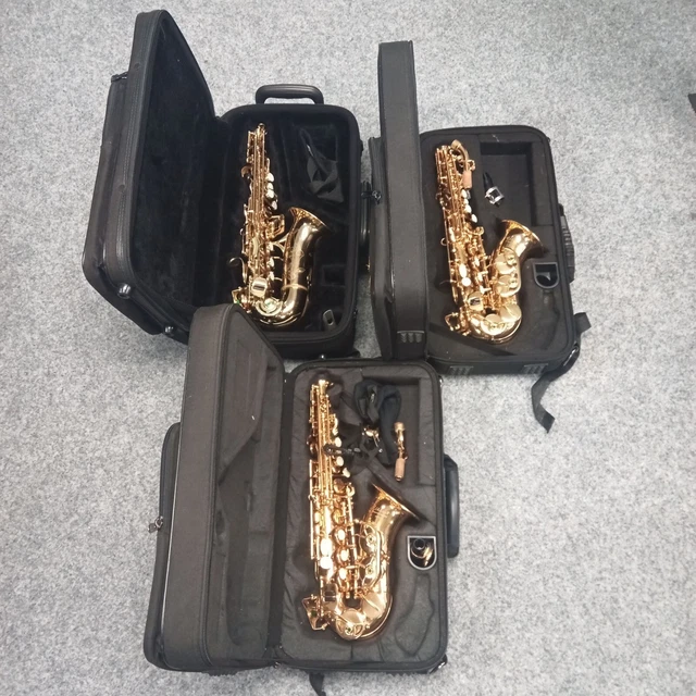 3 X ELKHART Curved Soprano Saxophones 2 x 100SSU Model 1 x Deluxe