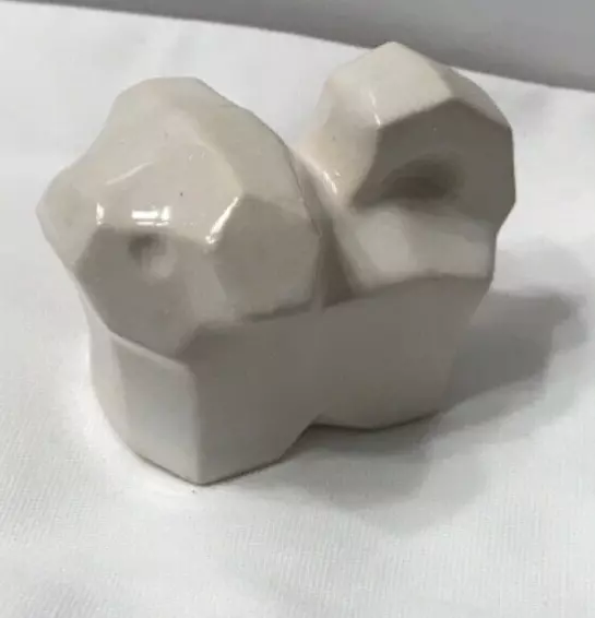 Vintage Ceramic  Chinese Zodiac Miniature Dog Figurine Statue Cubist