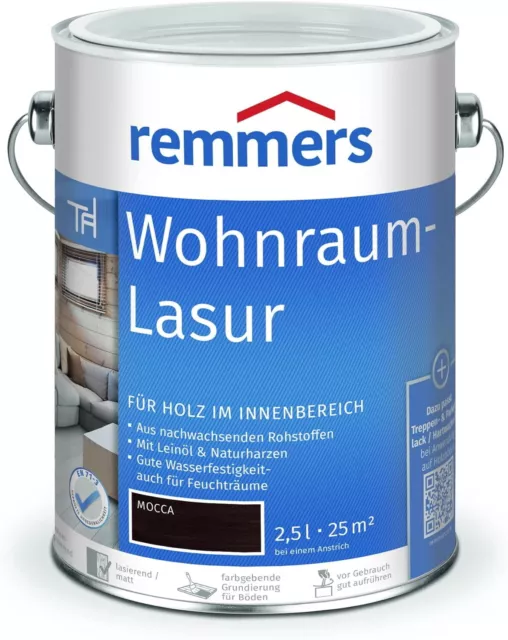 Remmers Wohnraumlasur 2,5L Wachslasur Holz Innenbereich Farbwahl MHD:05.2020