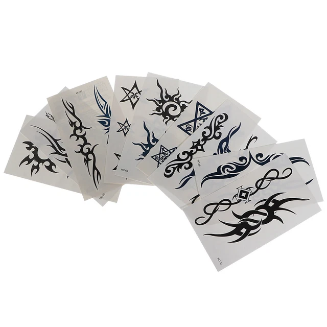 36 Pcs Disposable Waterproof Totem Tattoo Sticker Man Halloween Body
