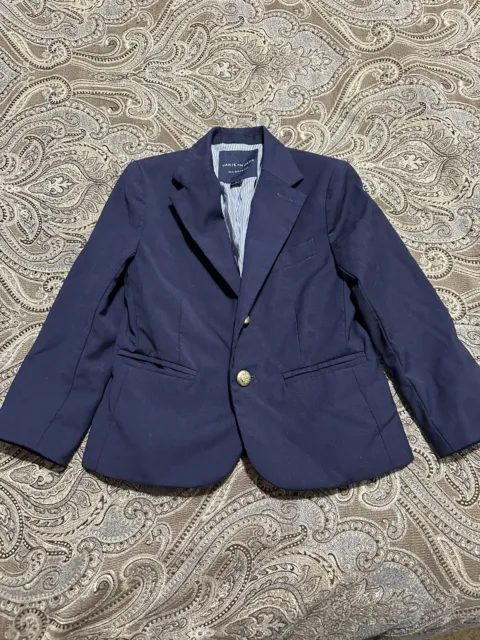 Janie and Jack Boys Navy Button Blazer Size 4