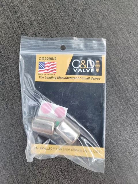 C&D Valve CD2290 Package of 2 Tamper Resistant HVAC 1/4" Flare Locking Cap