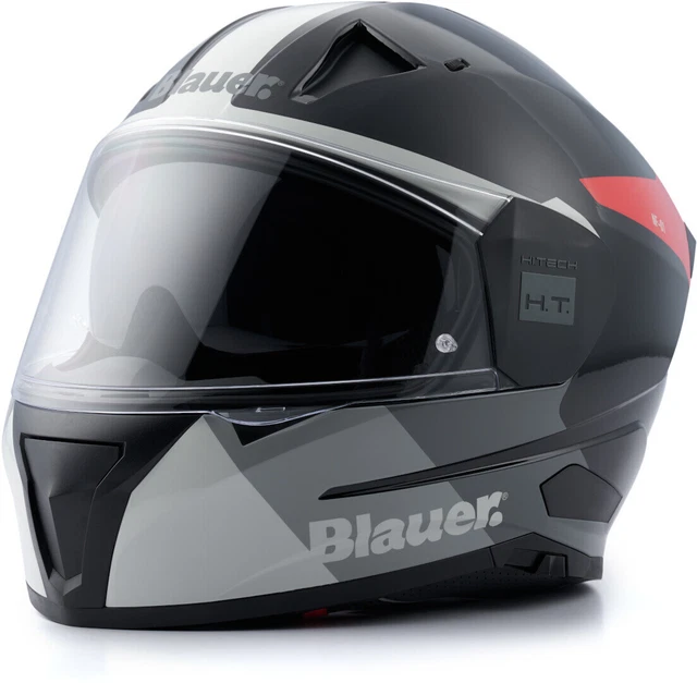 Casco Blauer Naca NF01B (Nero/Grigio/Rosso, M (56/58))
