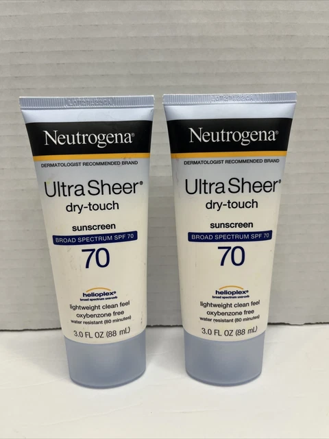 Neutrogena Ultra Sheer Dry-Touch SPF 70 Sunscreen Lotion - 3oz - x2 Exp: 08/24