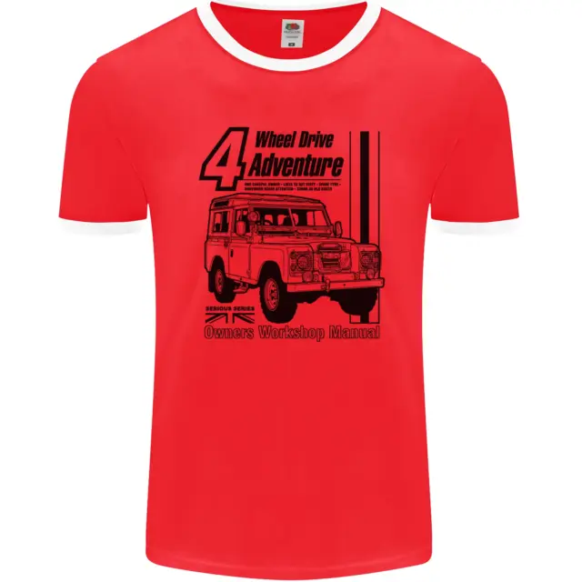 4 Wheel Drive Adventure 4X4 Off Road Mens Ringer T-Shirt FotL