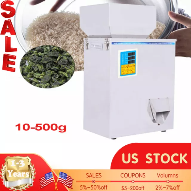 10-500g Electric Dispenser Cereal Grains Tea Seeds Weighing Filling Machine new