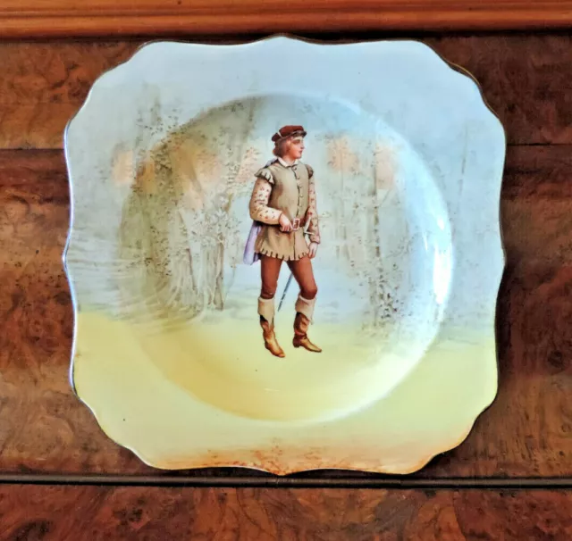 Royal Doulton plate 19 cm sq - Orlando, Shakespeare characters series