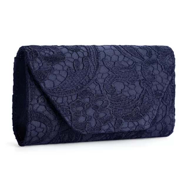UBORSE Elegant Floral Lace Clutch Purses for Women Evening Handbag Envelope Bag