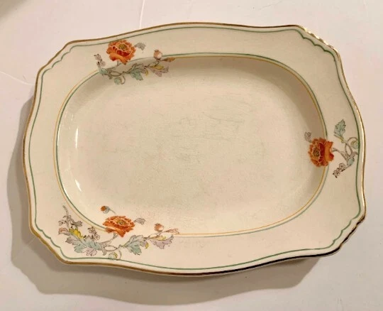 Red Flower Pattern Vintage Royal Winton Grimwades England platter 
