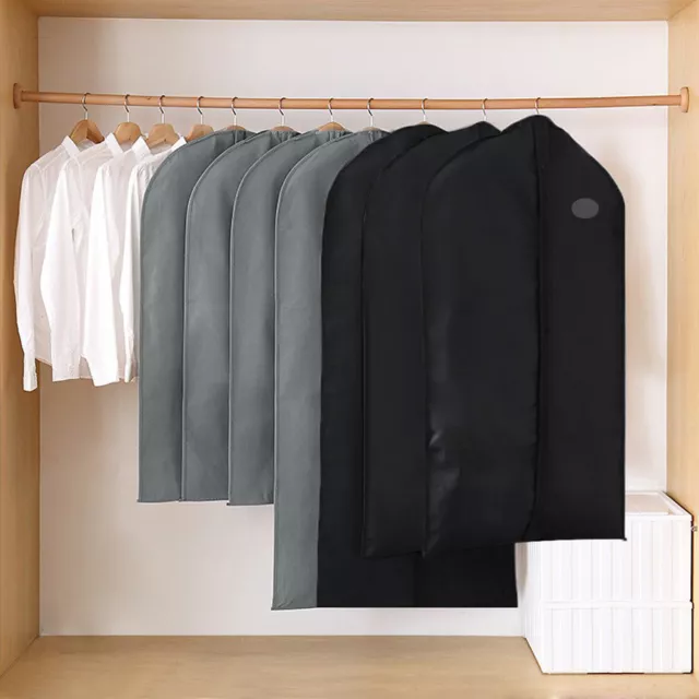 1/5/10Pc Garment Suit Bags Dress Clothes Coat Cover Breathable Protector Storage