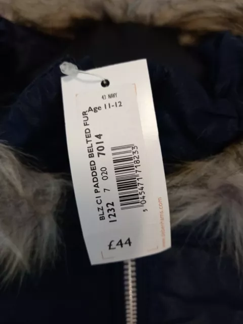 Cappotto parka bluzoo per ragazze in pelliccia sintetica blu scuro età 11-12 anni DH013 FF 10 3