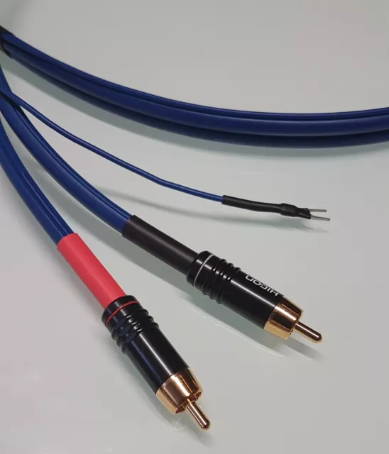 ✅Sommercable "Sinus Control" blau / HighEnd Phono-Cinchkabel + Masseleitung✅