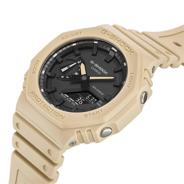 G-Shock GA-2100-5AER Ottagonale Serie Beige Polso 3