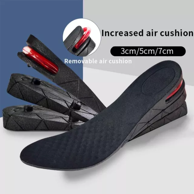 7cm Men Shoe Lift Insole Air Cushion Heel insert Increase Taller Height 3 Layer