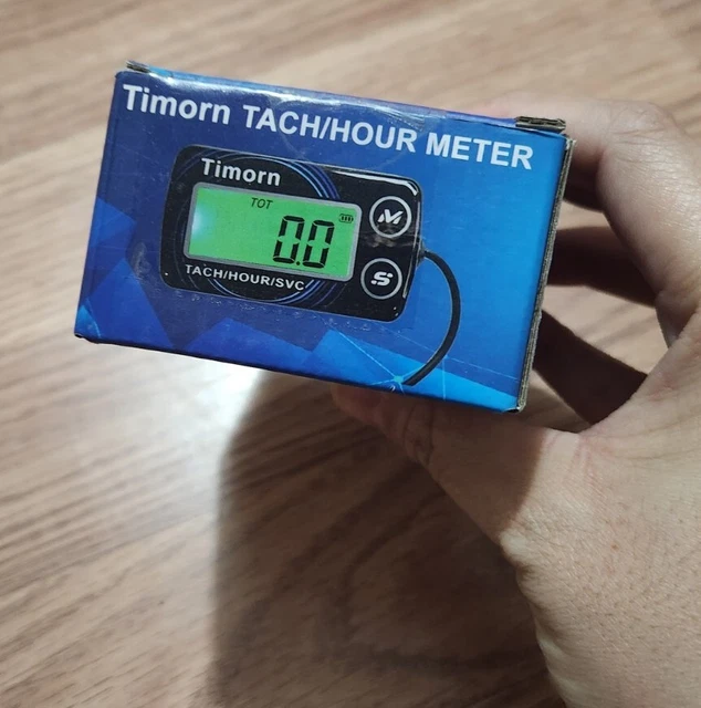 SMALL ENGINE TACHOMETER Hour Meter Timorn Digital Inductive Waterproof