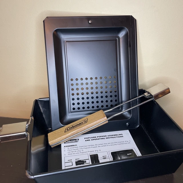 COLEMAN POPCORN POPPER, Popcorn over Campfire and Fire Pit, Camping