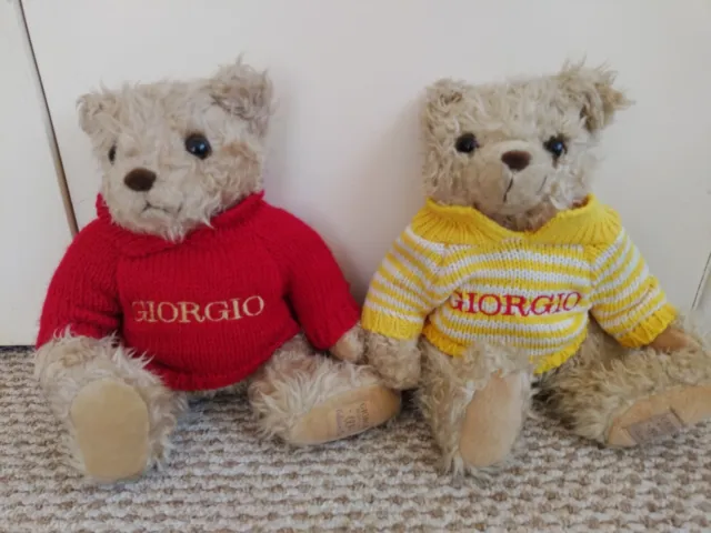 x 2 Vintage Giorgio Beverly Hills Collectors Bears 1995 & 1996