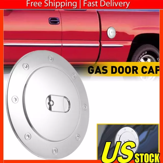Chrome Gas Cap Door Cover For 1999-06 Chevy Silverado Suburban Avalanche 1500