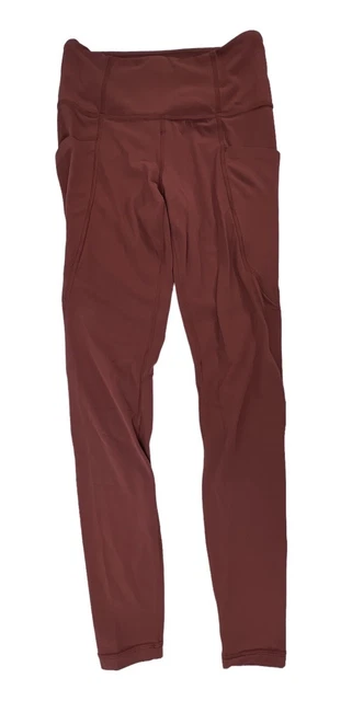 Athleta Salutation II Stash Pocket High-Waisted 7/8 Tights 22x26” Mauve Tight