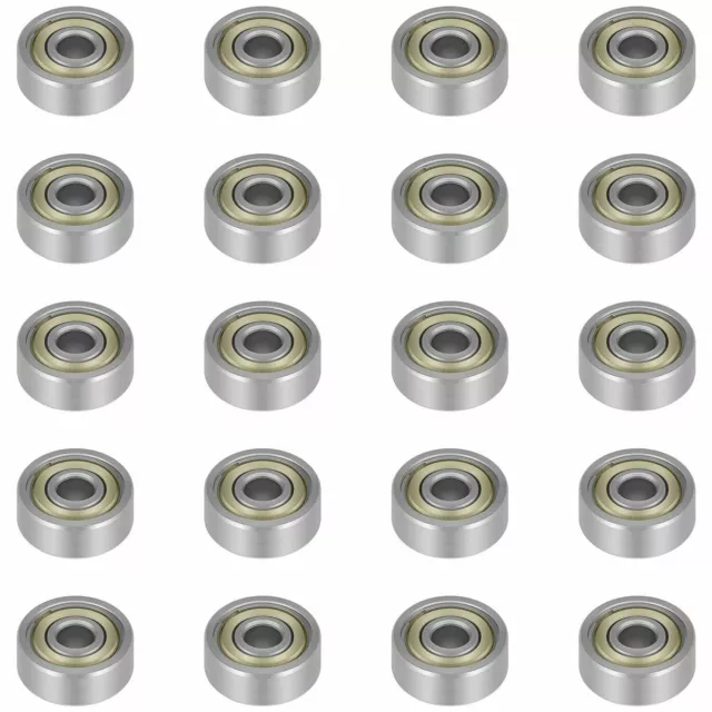 Deep Groove Ball Bearing 693ZZ Double Shielded 3 x 8 x 4mm Carbon Steel 20pcs