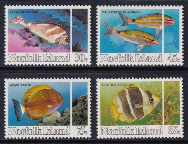 NORFOLK ISLAND 1984 Reef Fishes set of 4 SG 334-337 MNH/**