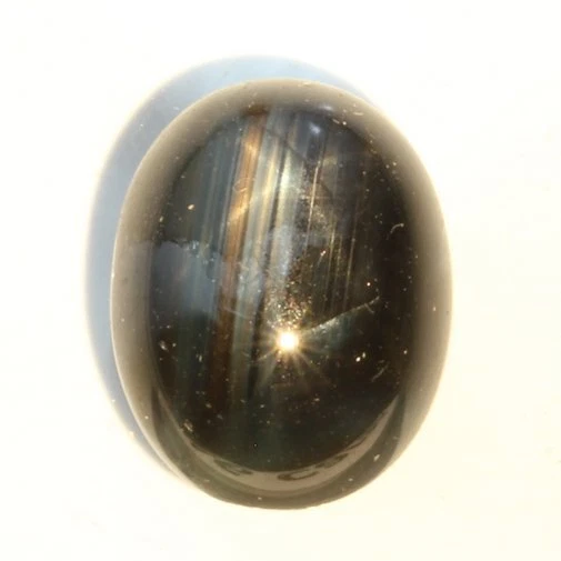Star Sapphire Six Point Black 10x8 mm Oval Cab Natural Gem Thailand 3.46 carat