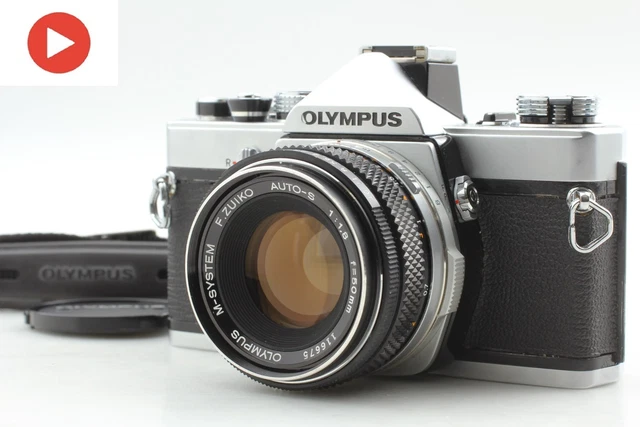 ★ OLYMPUS M-1 (革ケース付) ★M-SYSTEM 50mm Olympus OM-1 with 50mm f/1.4 lens and leather case (film