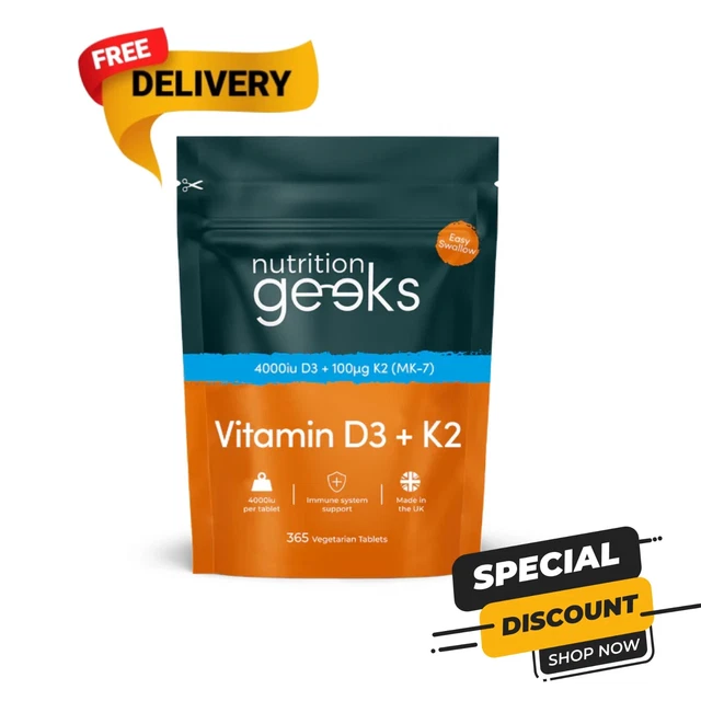 NUTRITION GEEKS VITAMIN D3 Optimum Strength Supplement - 365 Tablets ...