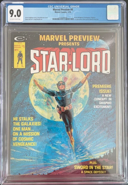 Marvel Preview #4 CGC 9.0 1st appearance of Star-Lord!LOOK NM+/9.6!!L@@K!