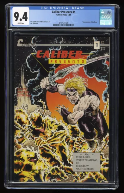 Caliber Presents #1 CGC NM 9.4 White Pages 1st Crow! Caliber Press 1989