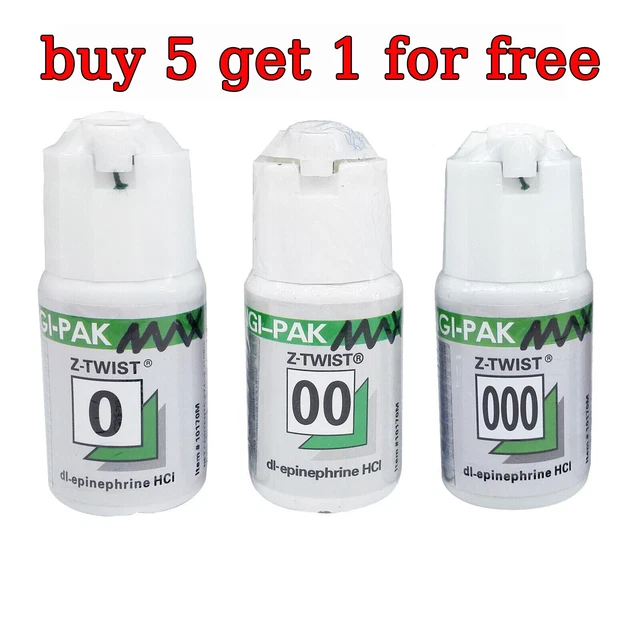 Gingi-Pak Max Z-Twist Dental Gingival Retraction Cord Packing buy 5 get 1 free