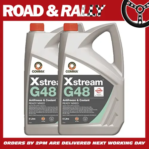 2 x Comma Xstream G48 Ready to Use Antifreeze & Coolant 5 Litre XSG48M5L