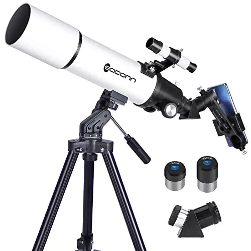 Teleskope für Erwachsene Astronomie, 80mm Aperture 600mm Refraktor Teleskop für