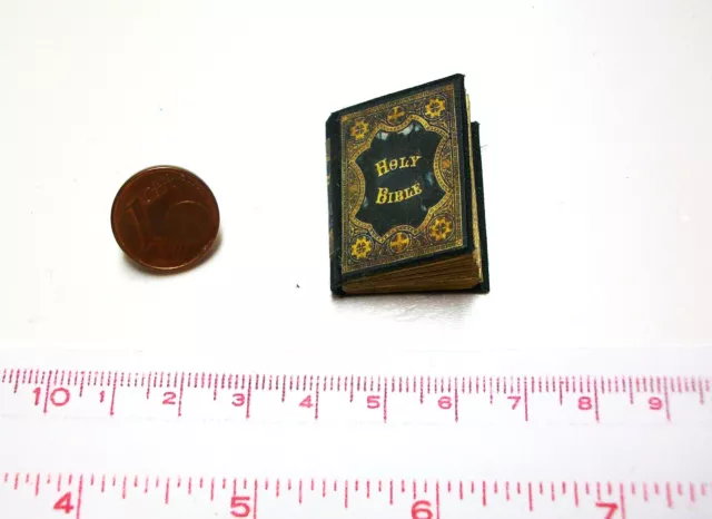 1240# Holy Bible - Engl. Miniaturbuch - mit vielen Bildern - Puppenhaus M1:12