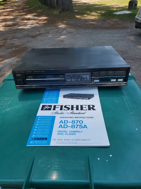 Vintage FISHER STUDIO STANDARD Compact Disc CD Player AD-870 Working
