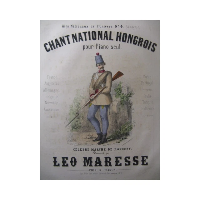 MARESSE Léo Chant National Hongrois Piano XIXe