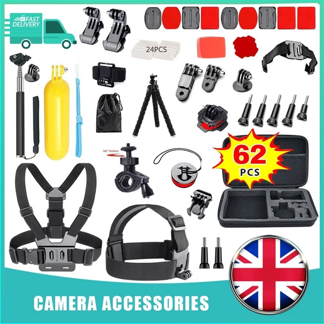 62x Camera GoPro Accessories Hero 8 7 6 5 4 Black HD Action Camera Sport Kit