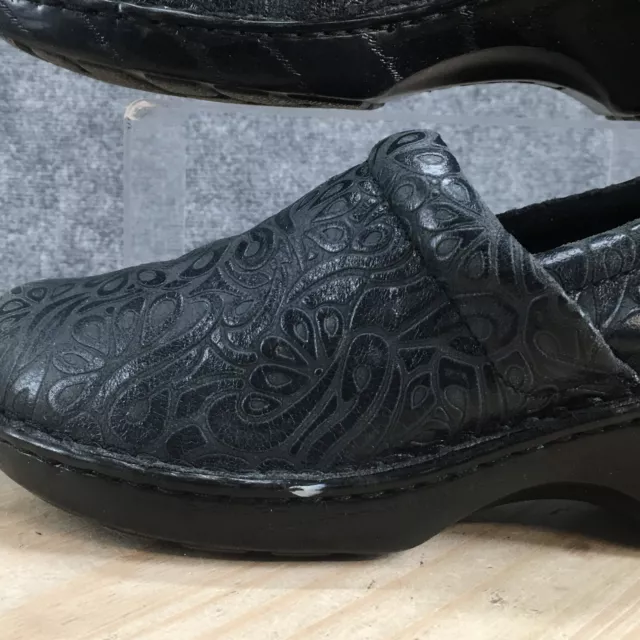 BOC Born Concept Shoes Womens 9.5 Peggy Casual Slip On Tooled Clogs BC4640 Black 3