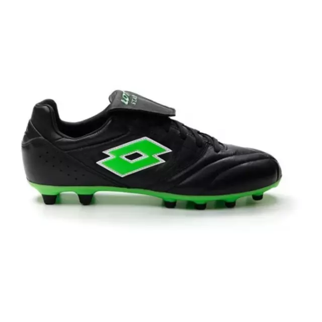 Scarpe Uomo  Calcio Lotto Nero E Verde 218126 002 Stadio Fg Verde-Nero Uomo