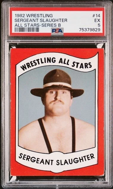 1982 Wrestling All Stars Series B #14 Sergeant Slaughter Psa 5 Wwf Wwe Wcw 🔥🔥