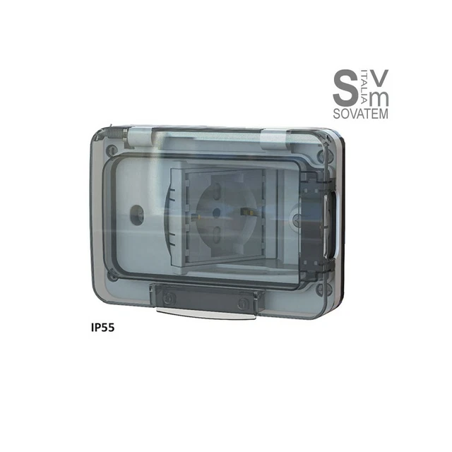 Presa Elettrica Esterna WIDE IP55 - Con Presa Schuko - Bianco Per Esterni - Foto 11